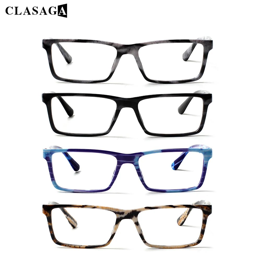 

CLASAGA Spring Hinge Vintage Square Reading Glasses Women Men Magnifier Presbyopic Diopter