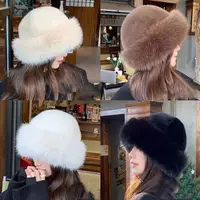 Gorro de pescador de piel esponjosa para mujer, gorro de pescador de invierno de felpa, gorro grueso y cálido para días de nieve, regalos de navidad