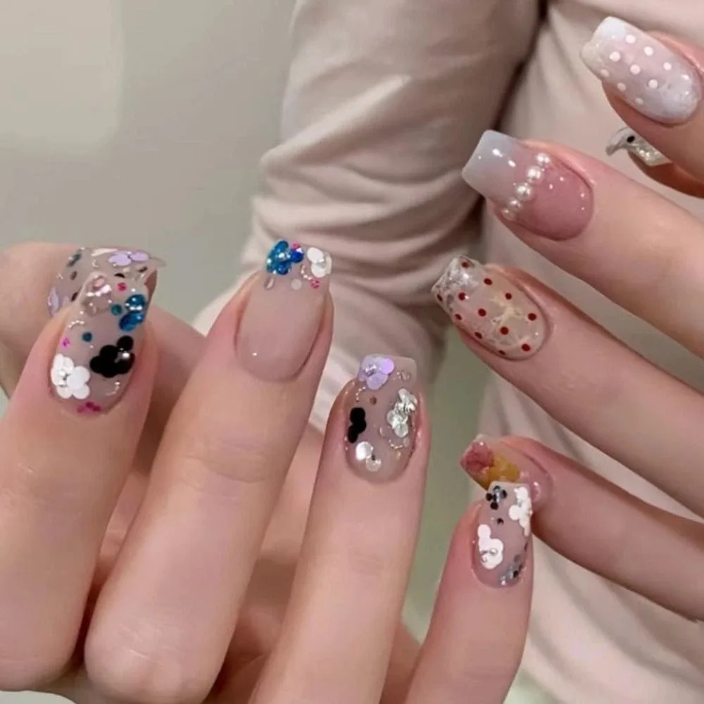 

Colorful Polka Dot Glitter Nail Art Decorations Mini Round DIY Nail Art Sequins Minimalist Sequins Nail Decorations DIY Nail Art