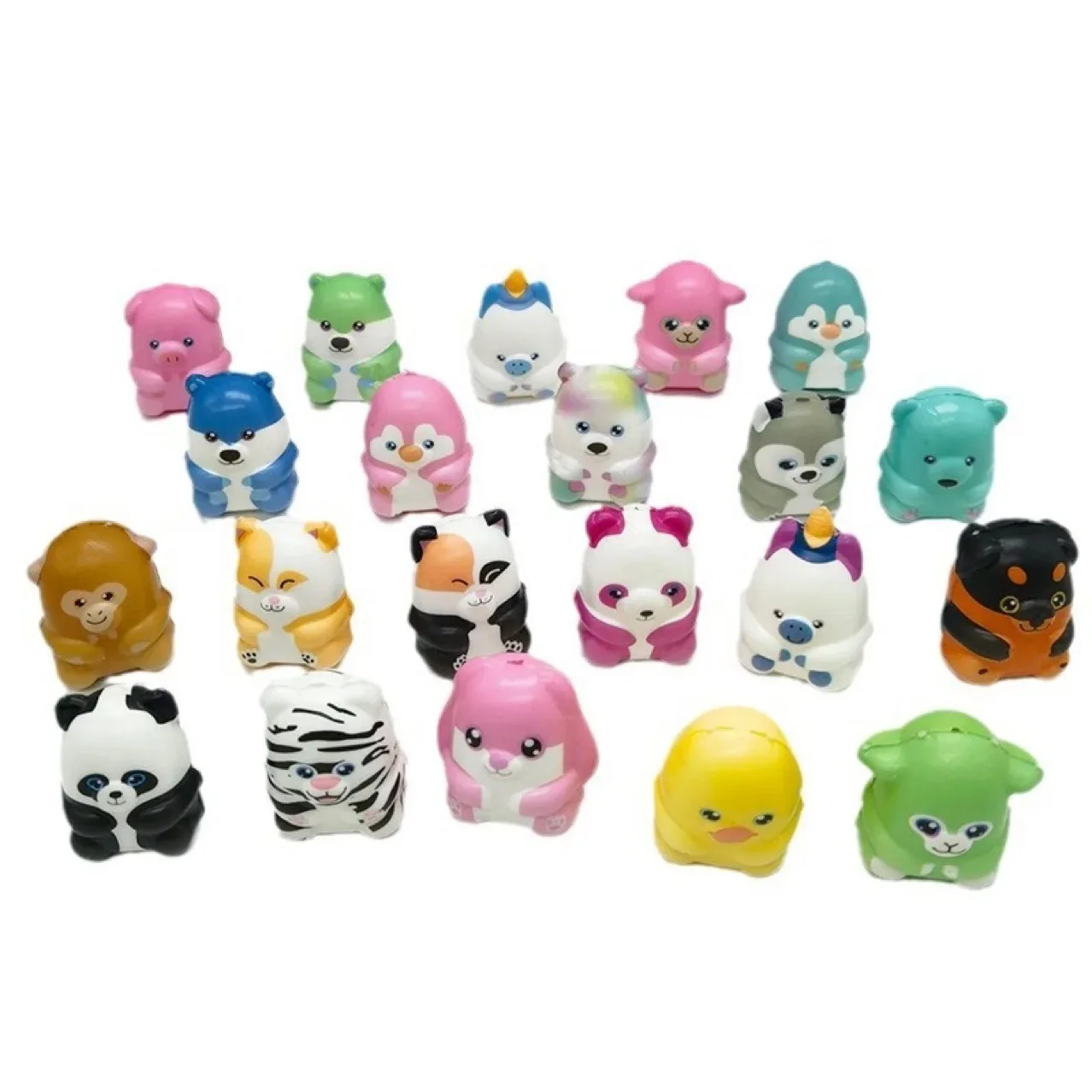 6/12/24pcs Small Animal Pinch Music Cartoon Twist Egg Animal Stress Relief Toy Slow Rebound Fun and Vivid Party Favors...