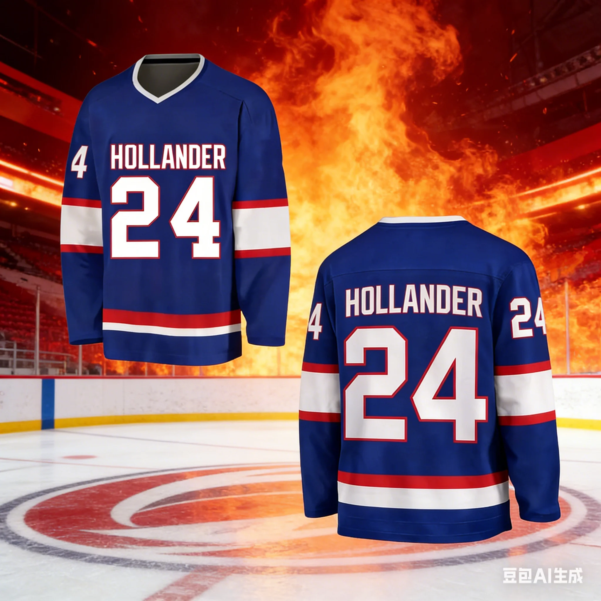 Heated Rivalry Hockey Jersey - Ilya Rozanov Shane Hollander Fan Gift, Hockey Team Outfit Sports Wear，V-Neck T-Shirt