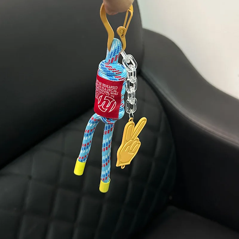 Diy Multi-Color Hand Geweven Mobiele Telefoon Sleutelhanger Creatieve En Gepersonaliseerde Auto Sleutelhanger Accessoires Voor Mannen En Vrouwen