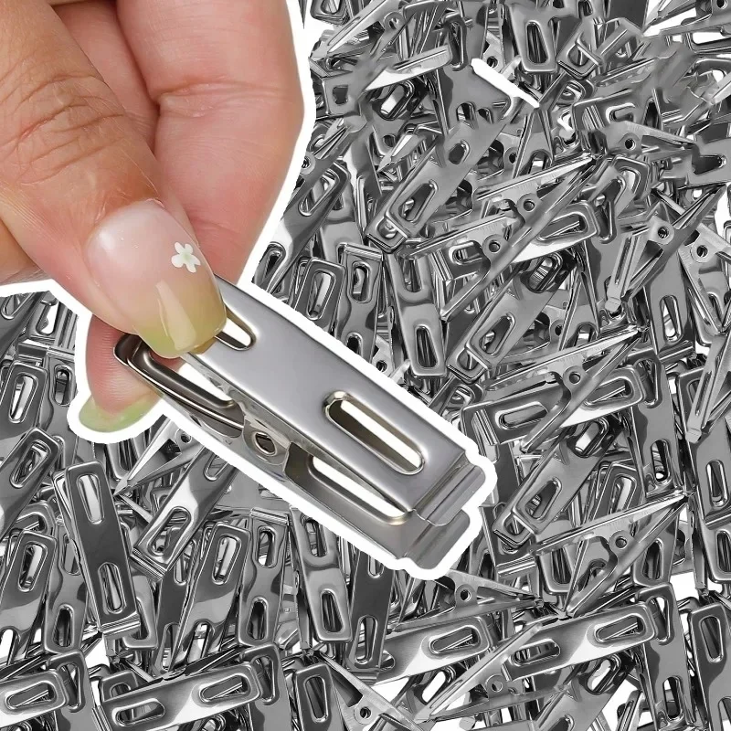 20PCS Premium stainless steel hangers, laundry thread hangers, anti rust and windproof clips strong clip laundry clips wholesale