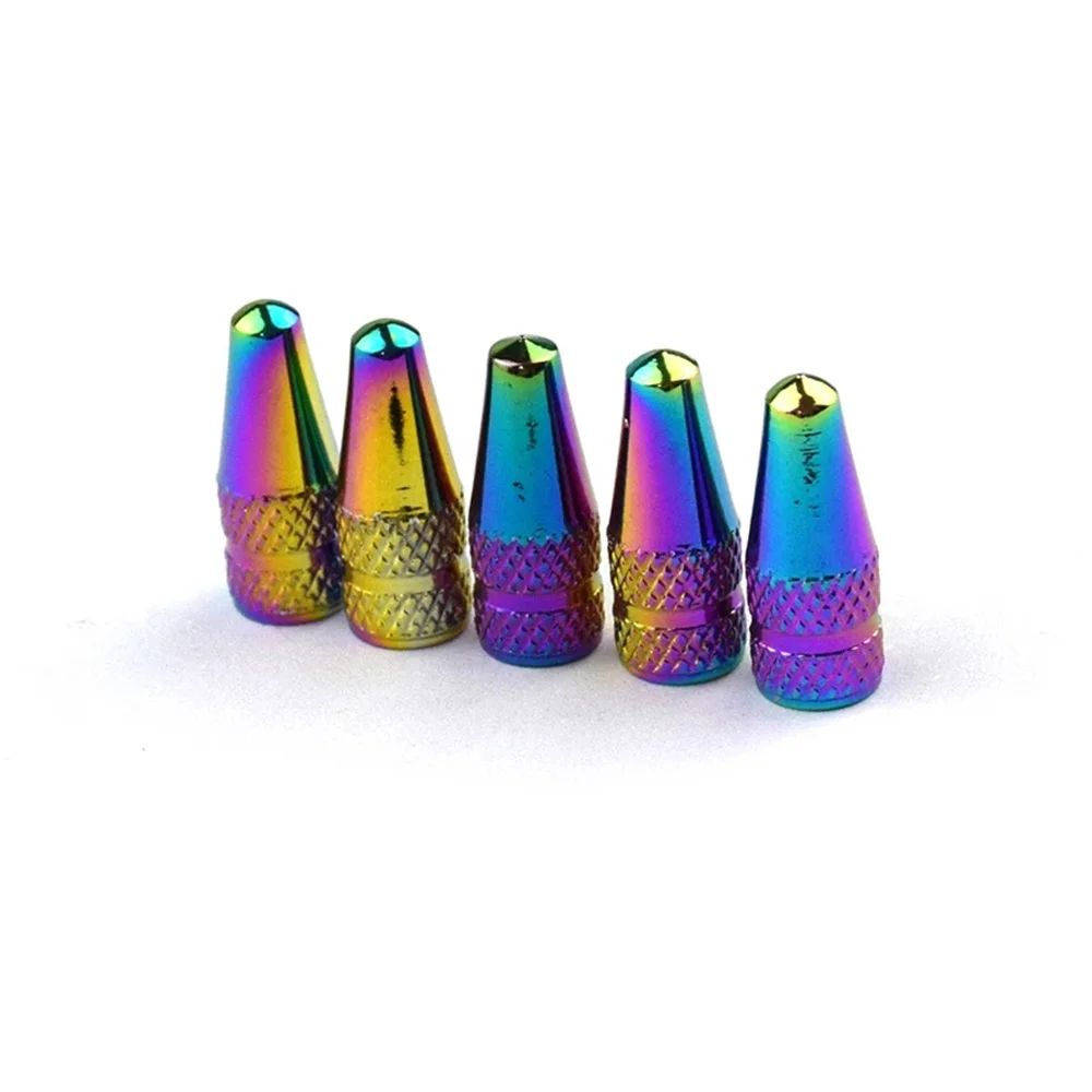 4pcs Color Plating Aluminium Alloy Mountain Bike Road Bike Tyre Air Caps Presta Valves Valve Cap Cycling Accessories