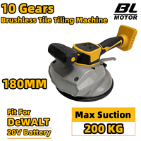 200KG Brushless Tile Tiling Machine 10 Gear Electric Wall Floor Tile Laying Vibrating Tool Tile Paving For DeWALT 20v Battery