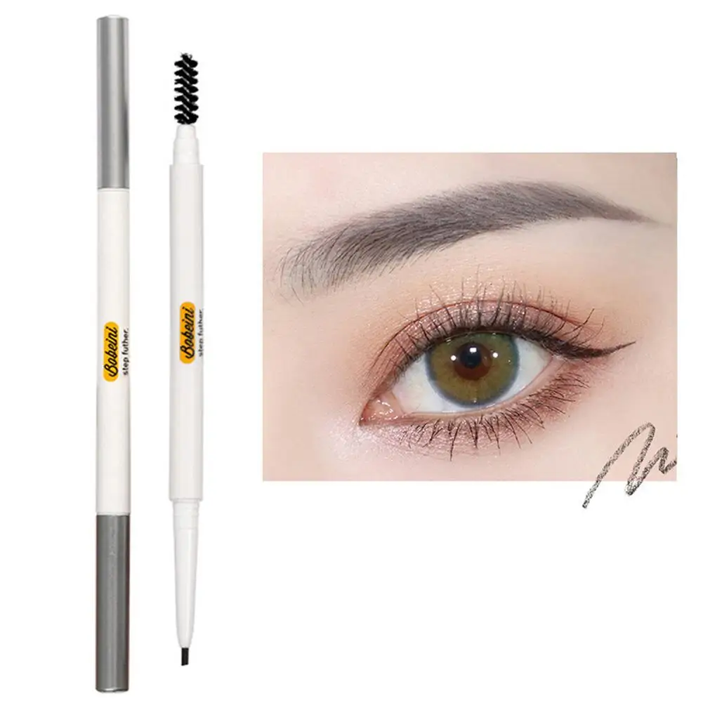 Lápiz de cejas impermeable de doble cabeza resistente al sudor, moldeado para dar forma y definir cejas, Ideal para maquillaje antisudor appllic V3R4