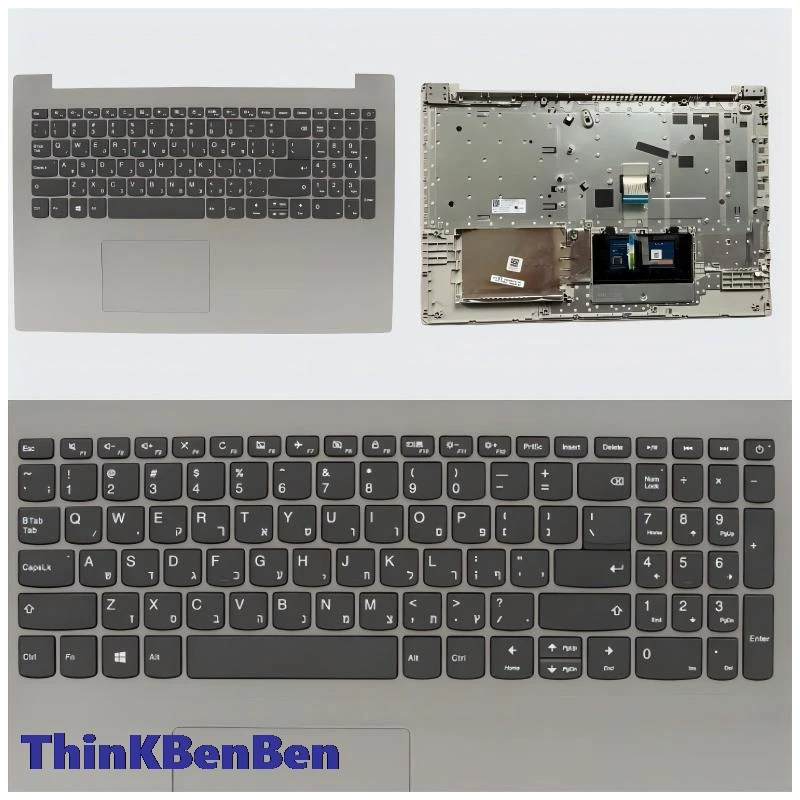

HB Hebrew (IL Israel) Keyboard Platinum Grey Upper Case Palmrest Shell Cover For Lenovo ideapad 330 15 IGM AST IKB 5CB0R16665