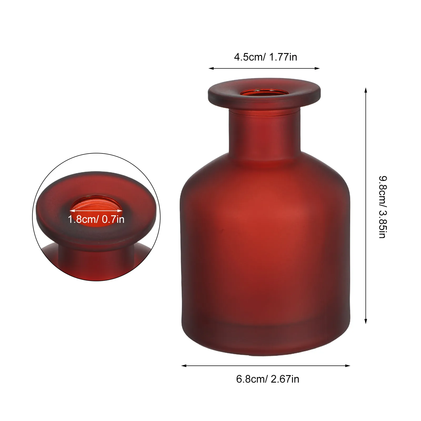 2Pcs Glass Diffuser Bottles Cylindrical Refillable Empty Oil Bottle for DIY Reed Diffuser Home Office Car Use Glass Empty Bottle