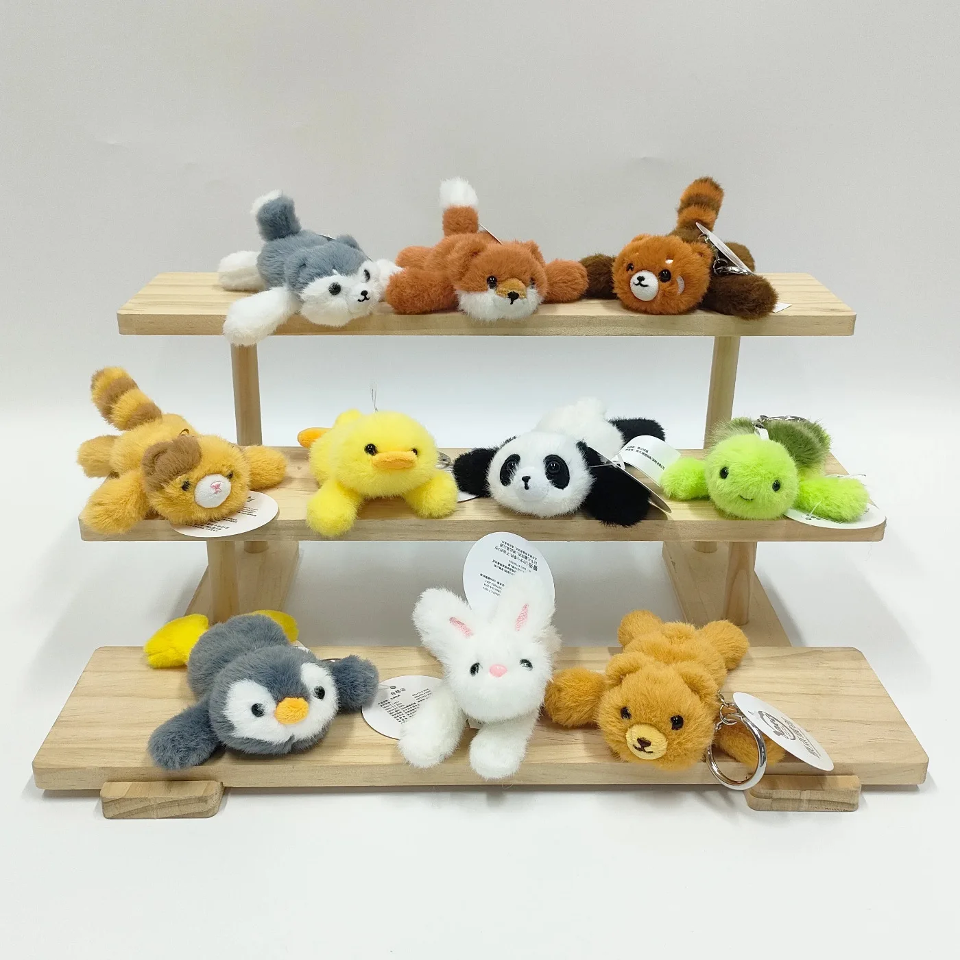 

New lying down Plush pendant, palm treasure, penguin, panda pendant, doll, keychain, children's toy