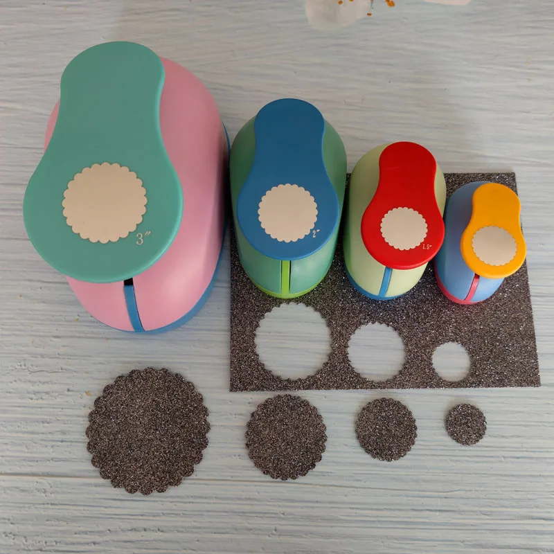 Wave Circle Hole Punch EVA โฟมกระดาษเจาะ Scrapbooking เครื่องตัดเด็กตัดหัตถกรรม DIY งานศิลปะเครื่อง