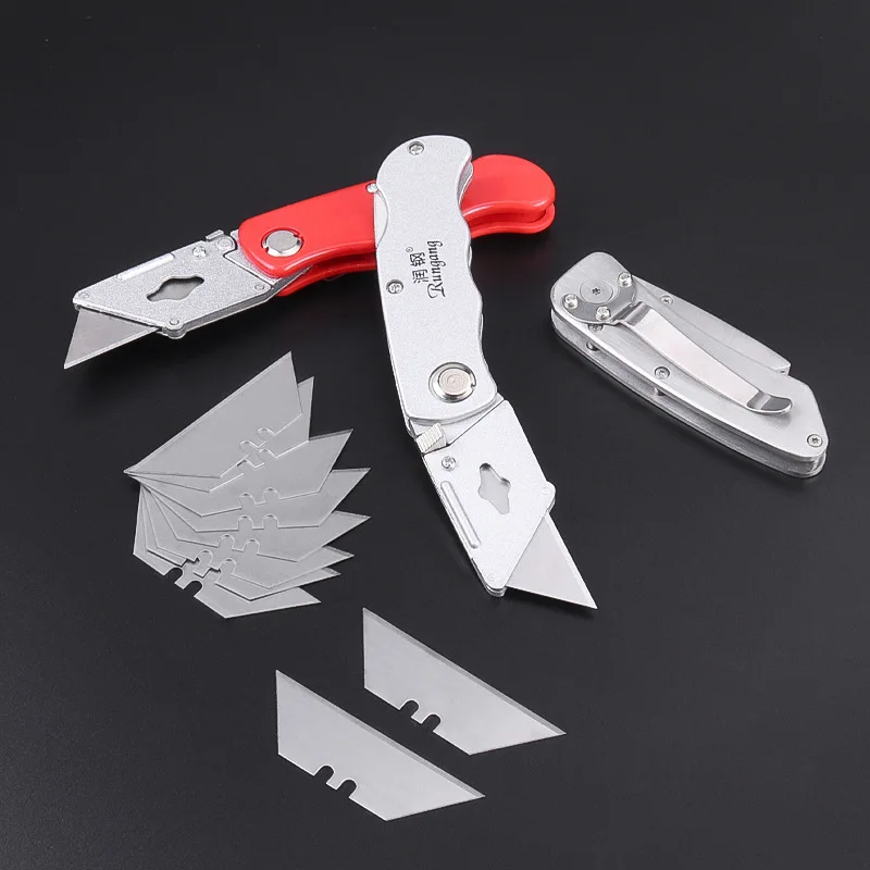 Heavy-duty Utility Knife Foldableing Large Paper Knife Box Opener Express Cutter Tool Holder Industrial Wallpaper Knife