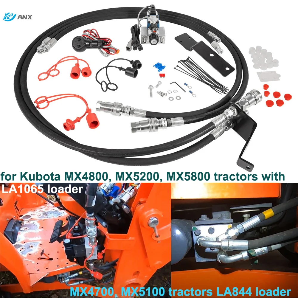 

Third Function Valve Kit for Kubota MX4700 MX4800 MX5000 MX5100 MX5200 MX5800 Series Tractors for Grapples Augers Snowplow Tilt