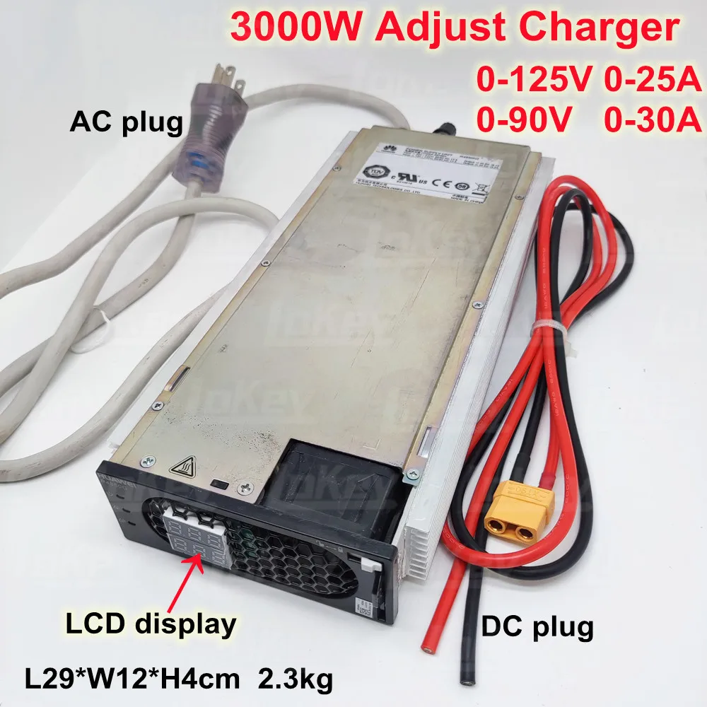 0V-125V 25A 30A Adjustable cargadores Lipo Lifepo4 Battery charger 88.2V 92.4V 96.6V 100.8V carregador de bateria cargador solar