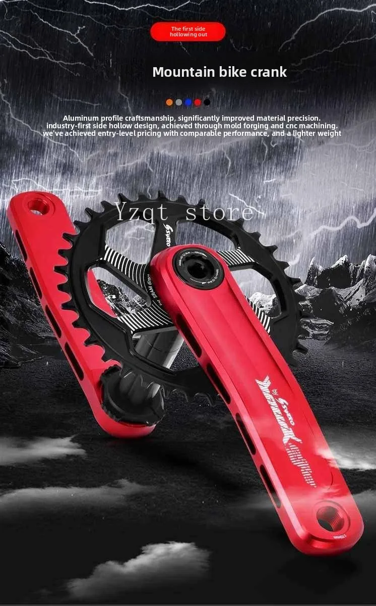 Hawkeye crank mountain bike GXP ultra-light crank disc lock aluminum alloy crank tooth straight integrated bicycle