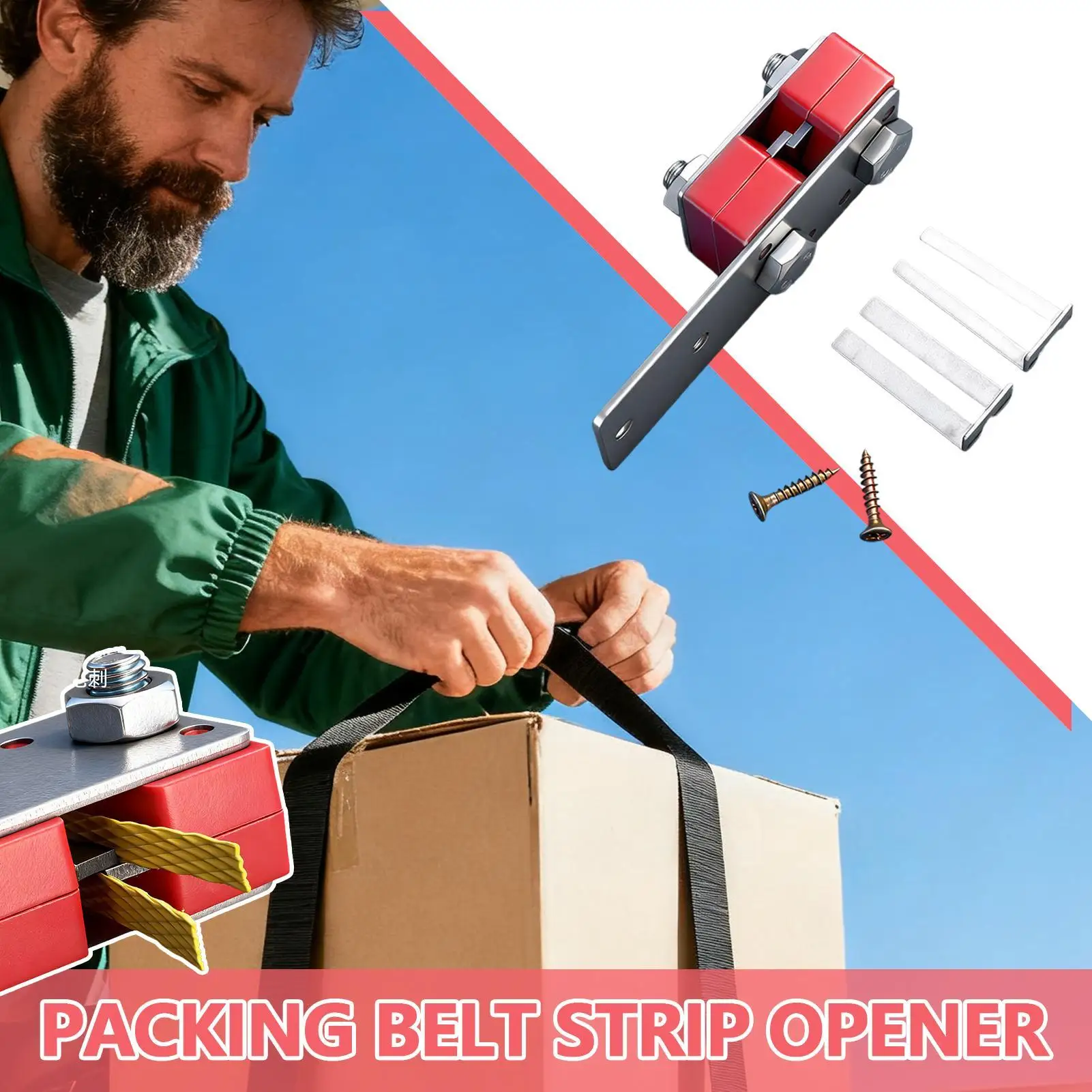 

Инструмент для натяжителя ремня, сверхмощная ручная посуда с ручкой, инструмент для упаковки обвязки для упаковки, тележки, коробки, комплект