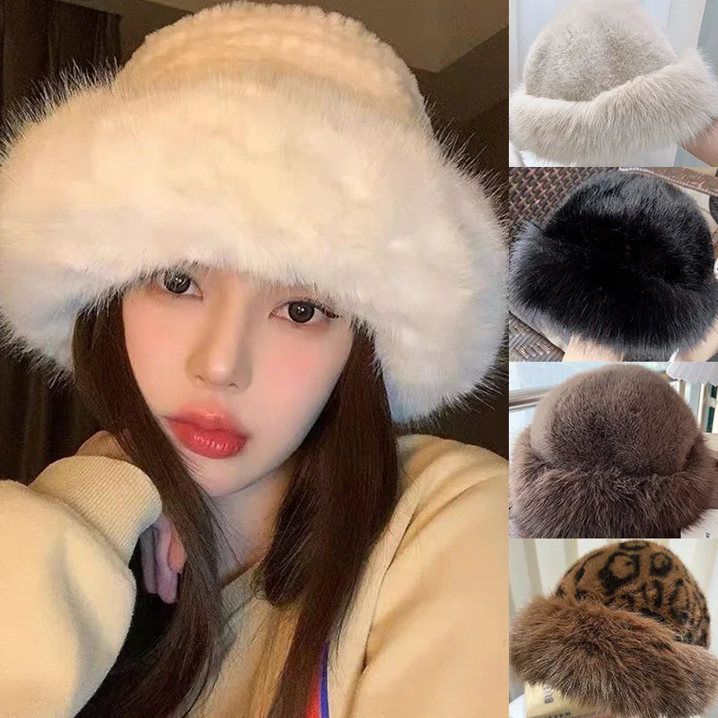 Chapéu de inverno de pelúcia com estampa de leopardo, gorro quente à prova de vento, feminino, masculino, multicolorido, à prova de frio, macio, confortável, chapéus mongóis fofos