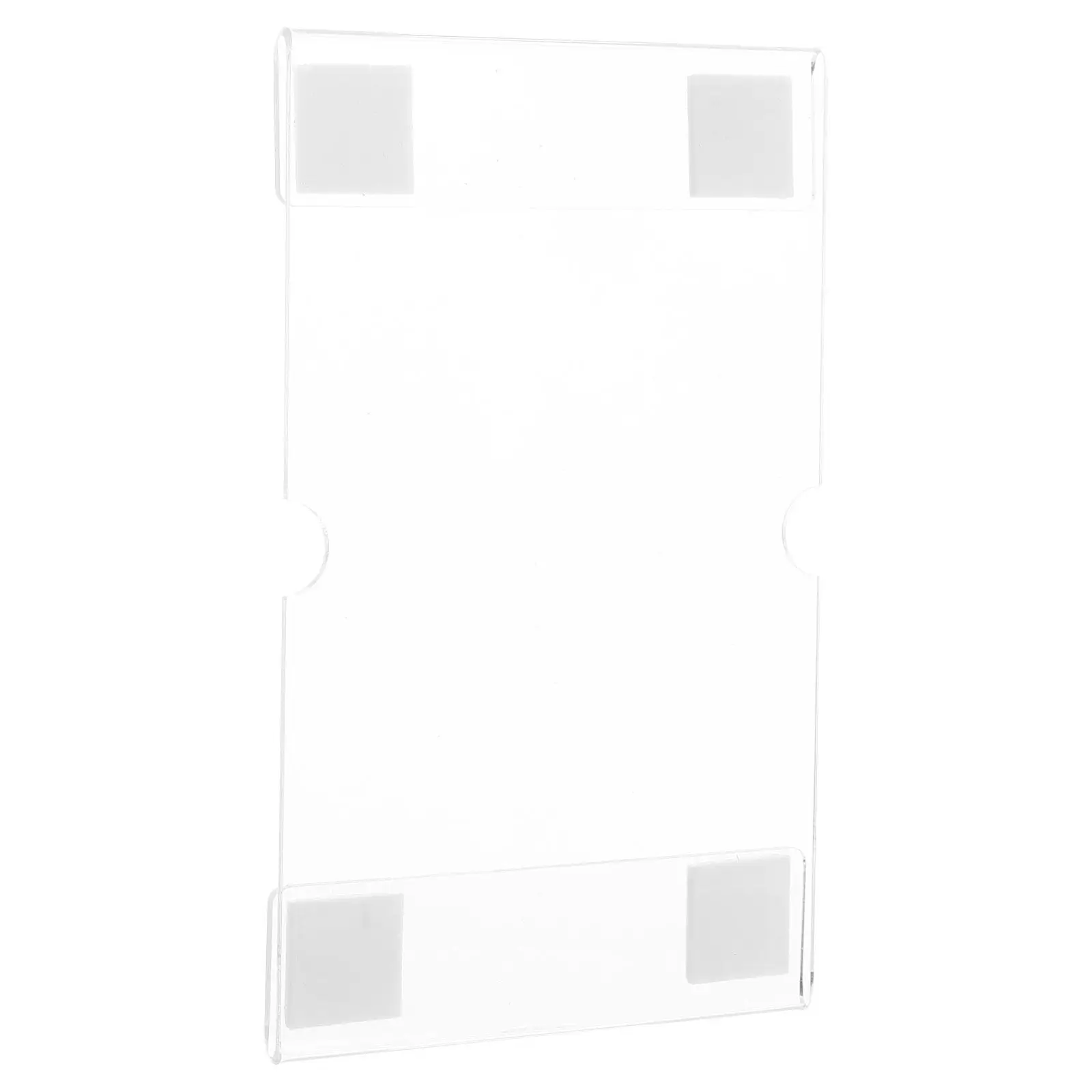 Wall Mounted Acrylic Sign Holder 6x4 Inch Clear Picture Frame for Door Label Name Tag Poster Advertisement Photo Certificate