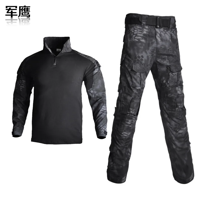 G2 Frog Suit Camo Zweiteilige taktische Kampfuniform, verschleißfest, wasserdicht, für den Außenbereich, militärisches Training, Airsoft, Jagd, Ausbildung – Detail 8