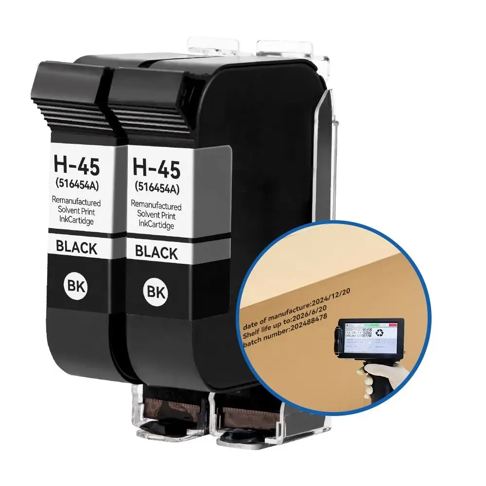 2588 2588+ JS12 12.7mm Black Remanufactured Ink Inkjet Cartridge Handheld Cartucho for HP45 for HP Printer