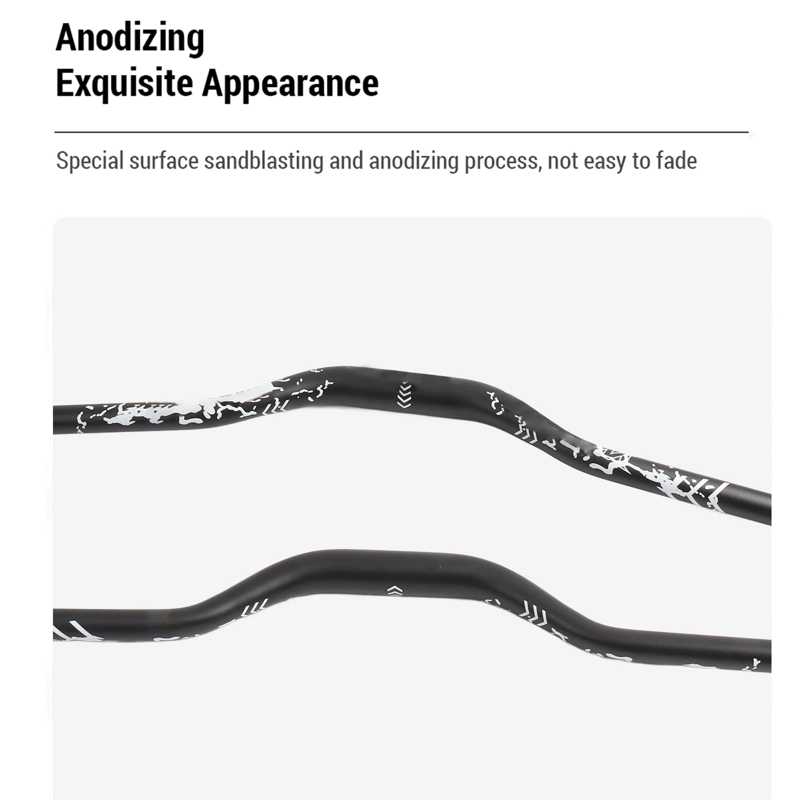 31.8 مللي متر الدراجات الجبلية المقود سبائك الألومنيوم الناهض المقود 55 مللي متر ارتفاع 780 مللي متر طول الدراجات بار مع سطح ماتي