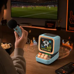 Divoom Ditoo-Pro Retro Pixel Art Bluetooth Portable Speaker Alarm Clock DIY LED Display Board, Cute Gift Home Light Decoration