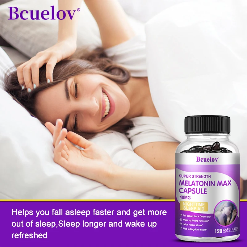 

Melatonin Capsules,Help Improve Sleep Quality,Promote Good Brain Nerve Mood,Help Deep Sleep,Relax Body and Mind,120 Capsules