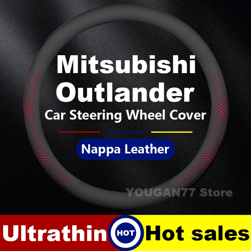 

Car Leather Steering Wheel Cover For Mitsubishi Outlander 2016-2025 Auto Steering Wheel Mitsubishi Outlander Sport Accessories