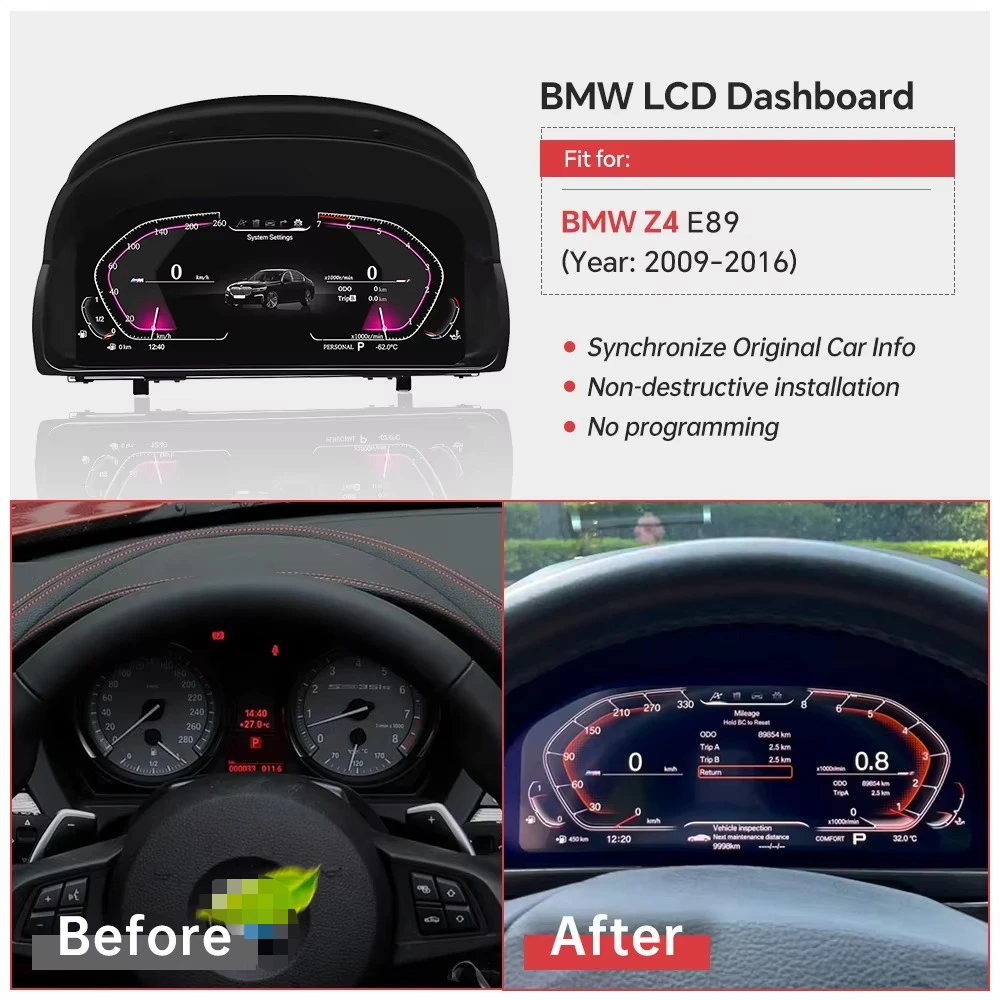 Dashboard Displayer Digital Cluster Instrument Speedometer for BMW  Z4 E89  2009--2016
