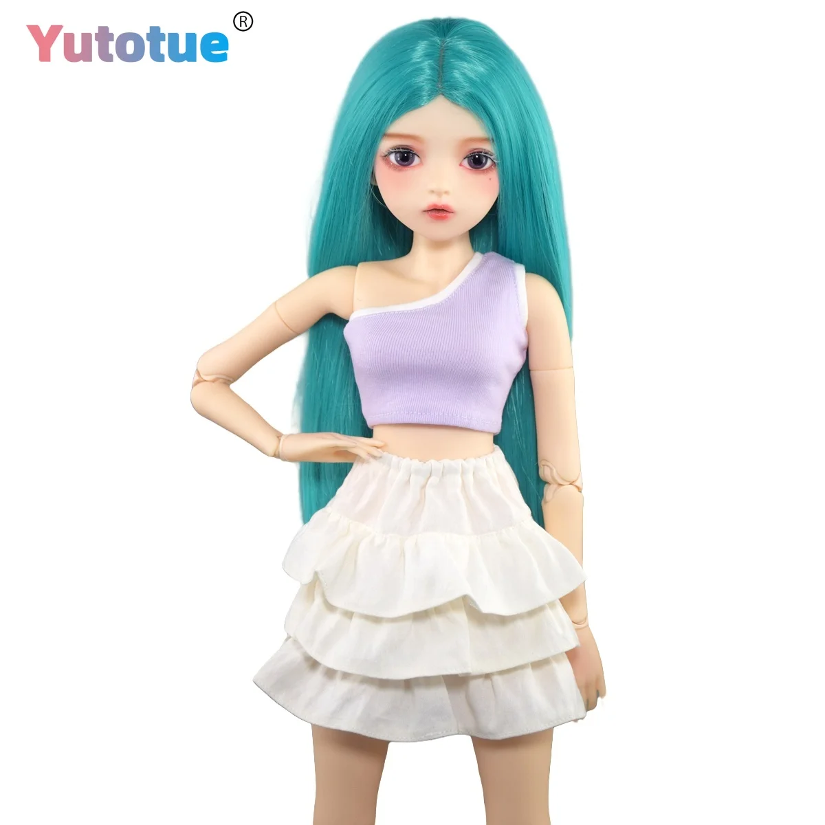 

YUTOTUE 60 см, кукла для девочек, ручная роспись, макияж, блестящие фиолетовые глаза, реалистичная кукла 1/3 BJD, игрушка