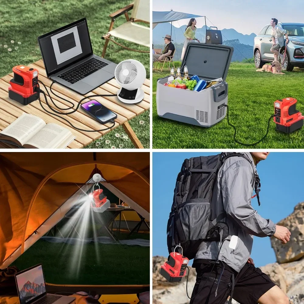 180W Power Inverter for Craftsman 20V Batteries DC20V To AC 110V/220V Portable Power Charger Adapter with USB & Type-C Ports