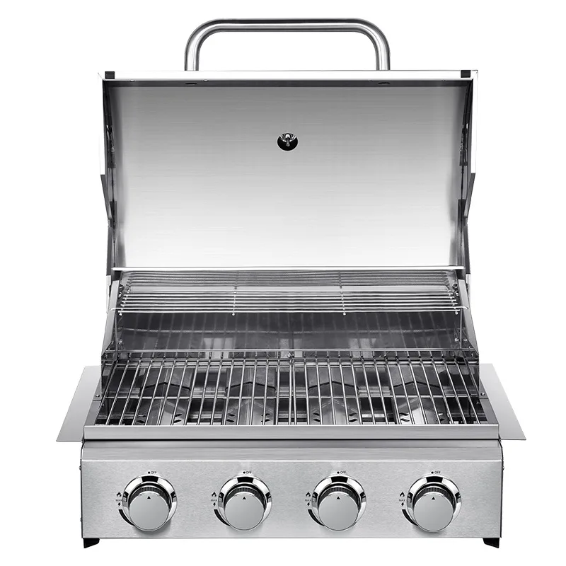 

Built-in household barbecue grill Four-head grill Villa barbecue grill Outdoor gas