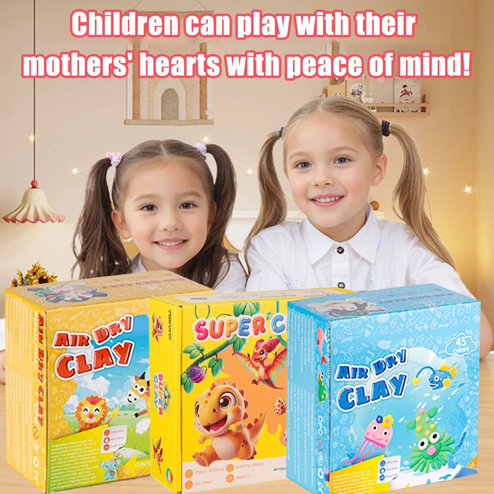 

Hot 3Styles Ultra Light Set Dried Modeling Colored Children's Handmade Gift