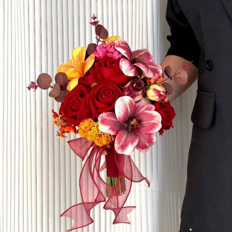 ramo-de-novia-premium-rosas-rojas-de-simulacion-flor-artificial-regalo-de-boda-para-novia-¡oferta-imperdible