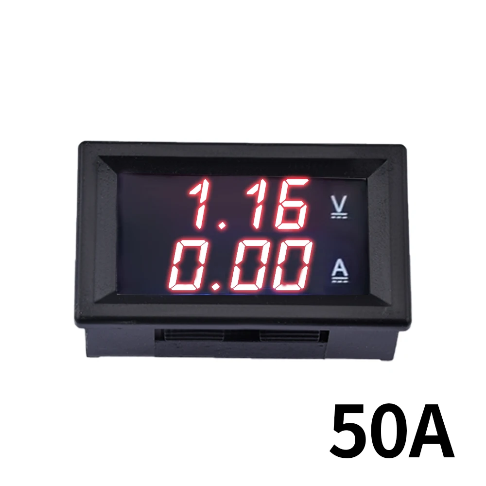 0.56\'\' 0-100V 10A 50A 100A LED Digital Voltmeter Ammeter Voltage Meter Volt Detector Tester Monitor Panel for Electrician Tool