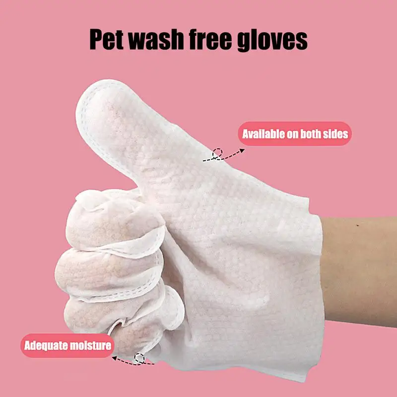 Dog Washing Gloves Non Woven Soft Comfortable Gloves For Pet Grooming 6pcs Mild Cleaning Massage Gloves For Deep Cleaning