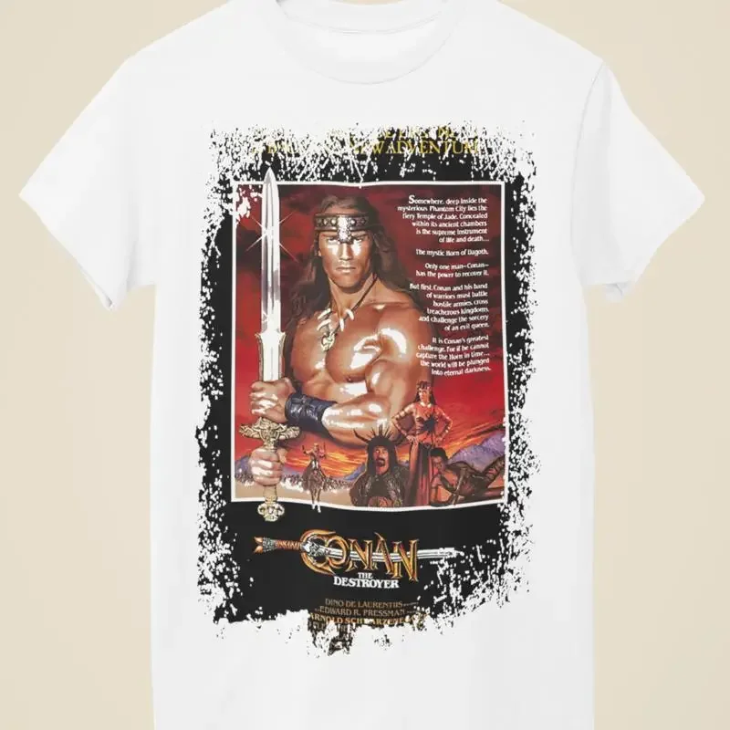 Conan The Destroyer Movie Poster Inspired Unisex White T Shirt