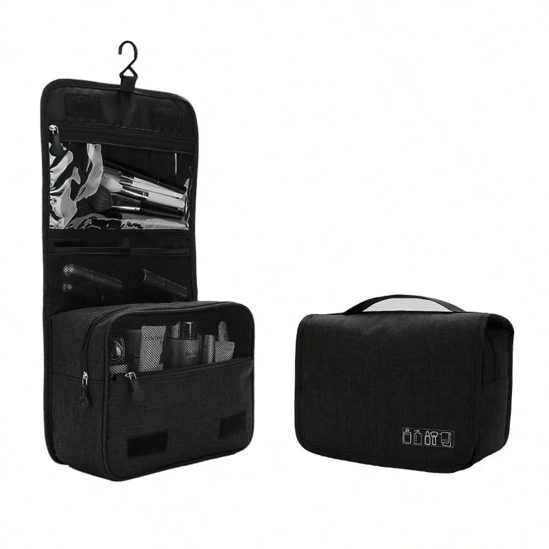 Borsa portaoggetti portatile in tessuto Oxford, borsa per lo smistamento di articoli da toeletta da viaggio impermeabile, borsa per cosmetici da donna, borsa per il lavaggio