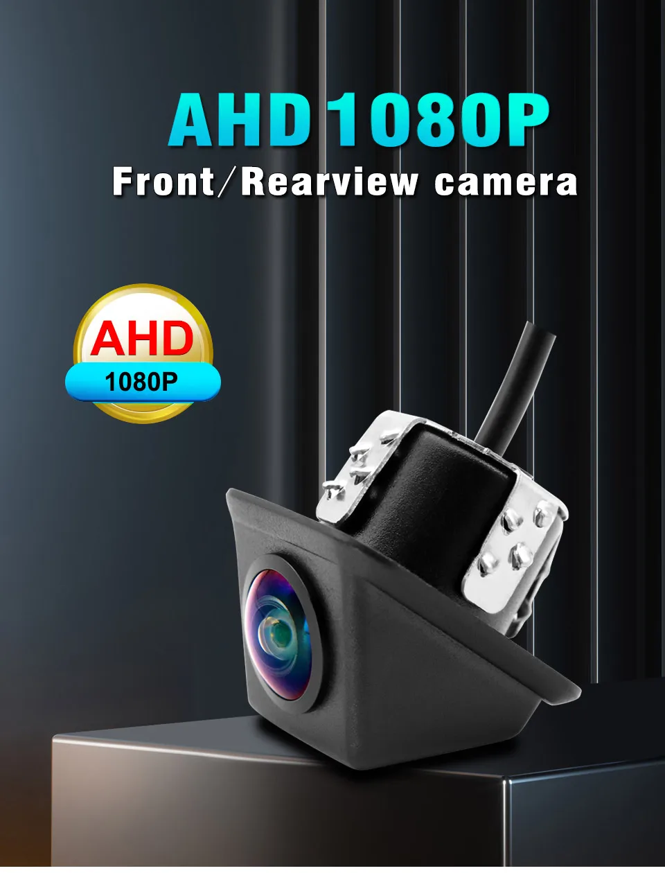 AHD 1080P Auto-Rückfahrkamera 20mm Eingebaute Rückfahrkamera Unterstützt Front-/Rückumschaltung Parkhilfsliniensteuerung Wasserdichte Fahrzeugkamera – Detail 1
