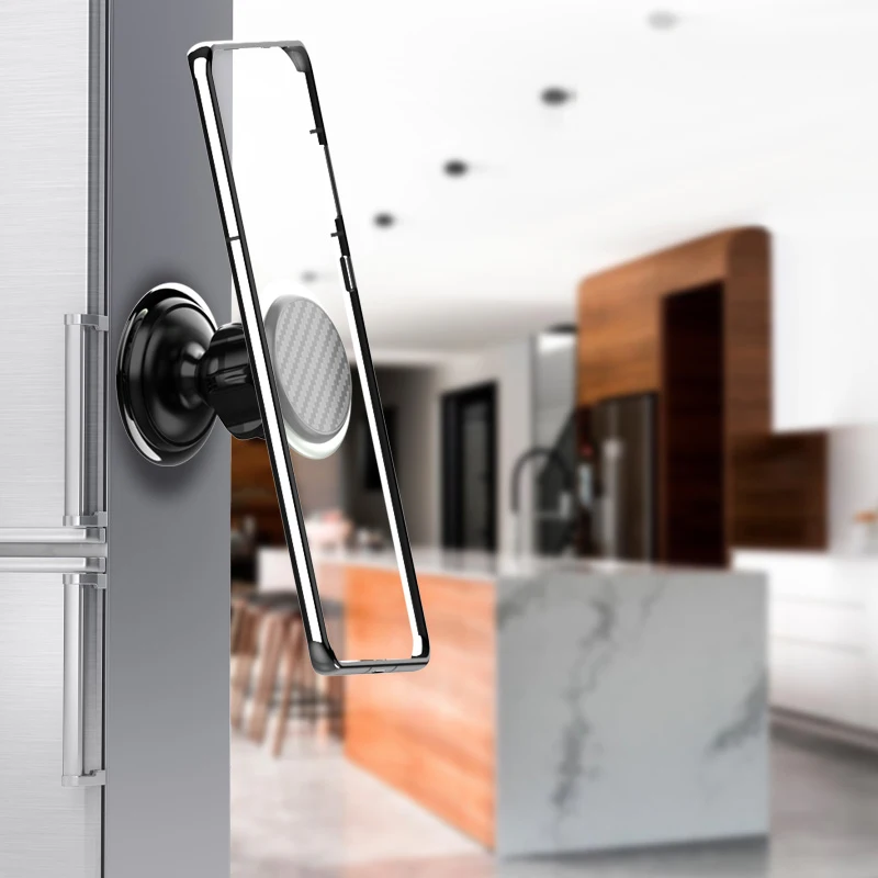 

Магнитный держатель для телефона в тренажерном зале, двойной магнитный держатель для телефона без помощи рук, аксессуары для спортзала, прикрепляется к металлической поверхности