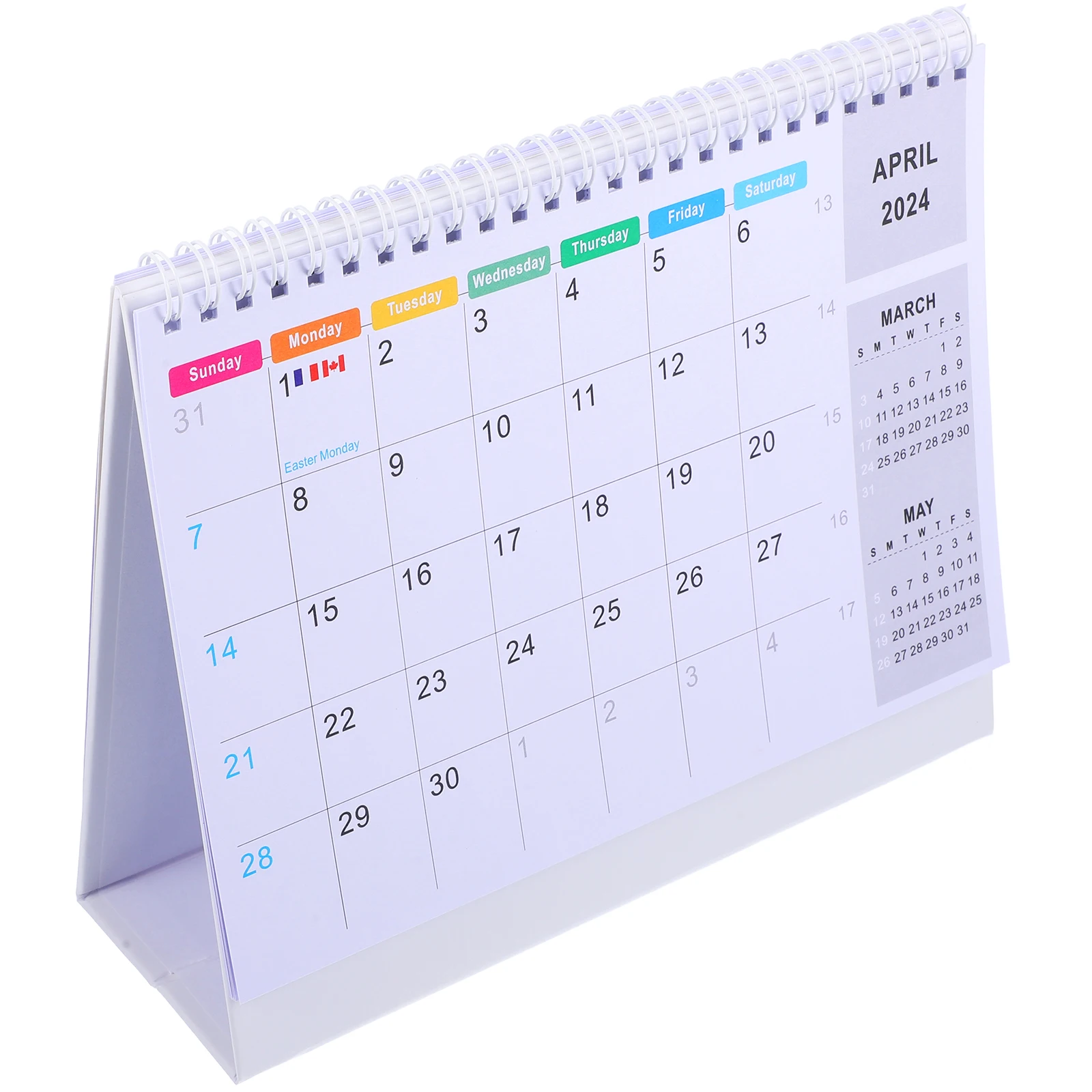 

Creative Desktop Calendar 2024 Simple Design Standing Monthly Planner Office Supplies Paper Desk Organizer Household Item Modern