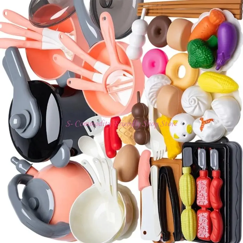 85AE ensemble jouets cuisine en plastique réaliste pour enfants 3 ans avec jeu rôle légumes Fruits