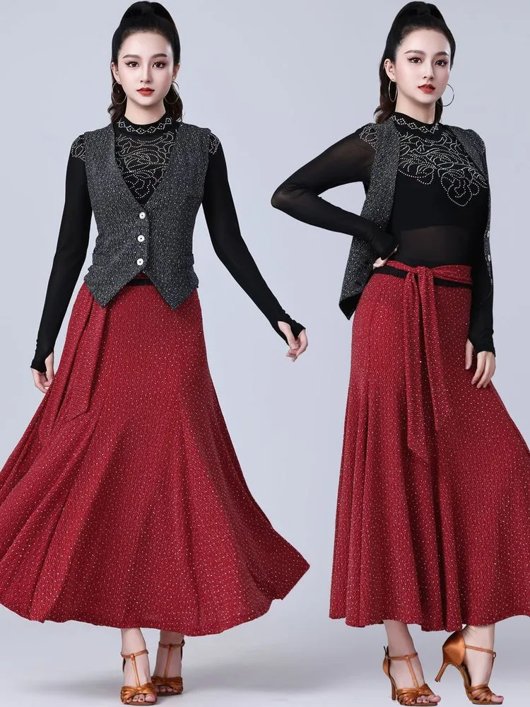 new-faionable-women's-square-dance-outfit-with-iny-diamo-long-latin-dance-vest-and-skirt-set-slim-fit-svel-perfo