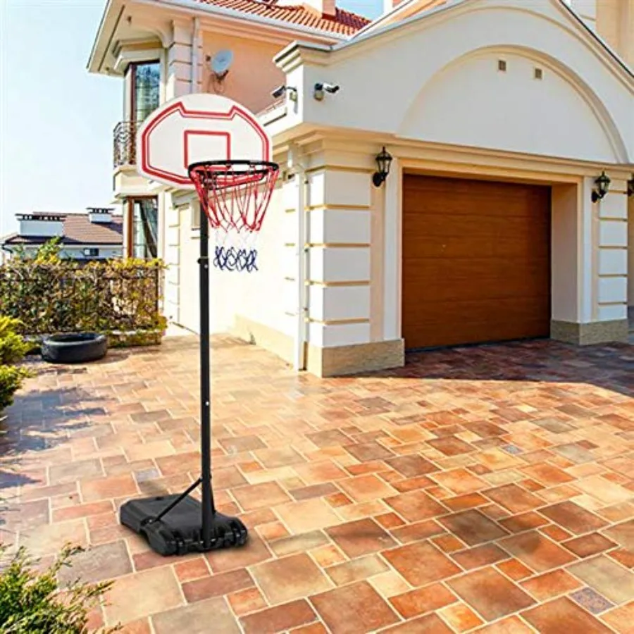 Portable Basketball Hoop System for Indoor and Outdoor Use: Freestanding Basketball Goal with Adjustable Height Removable Backb