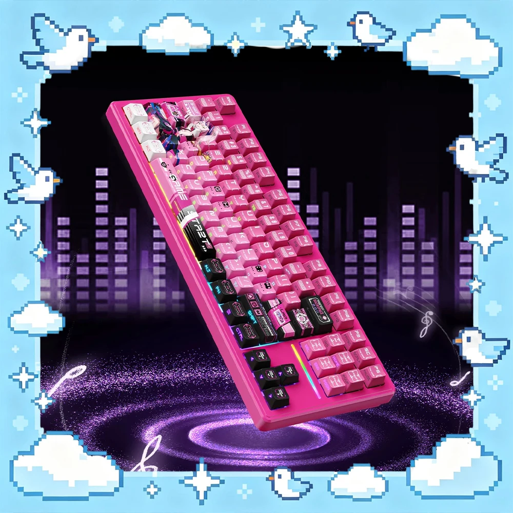 Technology S87Pro Wireless Keyboard Three Mode Connection E-sports Keyboard 12000mAh Large Capacity Battery Pc Accessories Gifts