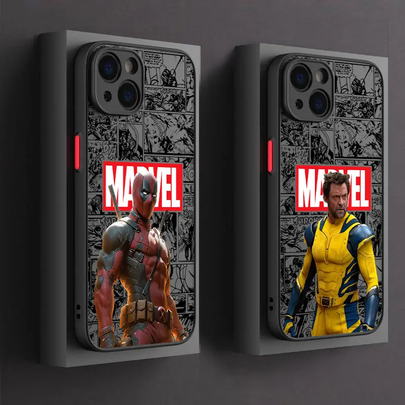 

Marvel Deadpool Wolverine Phone Case For iPhone 17 16 15 Pro Max Case 14 13 12 11 Pro Max 16e 17e Air Mini XS X R 7 8 Plus Cover