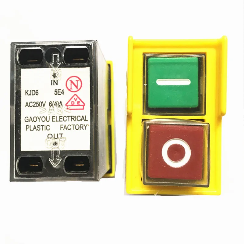 New power tool switch magnetic switch KJD6 5E4 AC250V 6(4)A electromagnetic switch