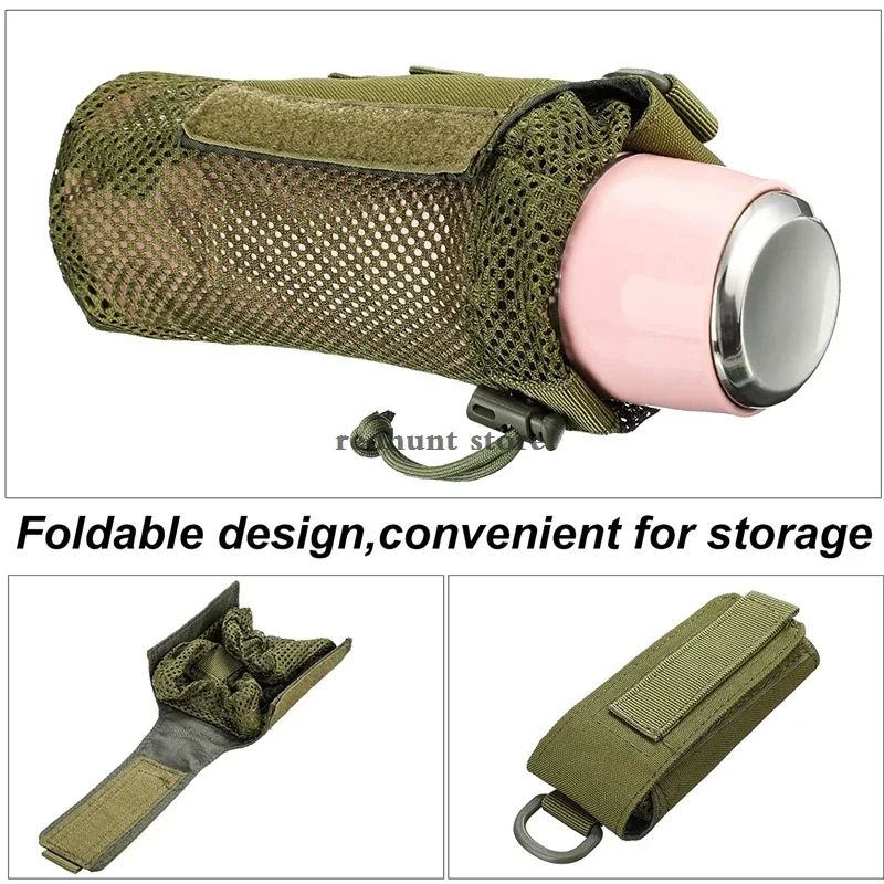 Portabotellas táctico MOLLE con funda térmica aislante para exterior - imagen 4