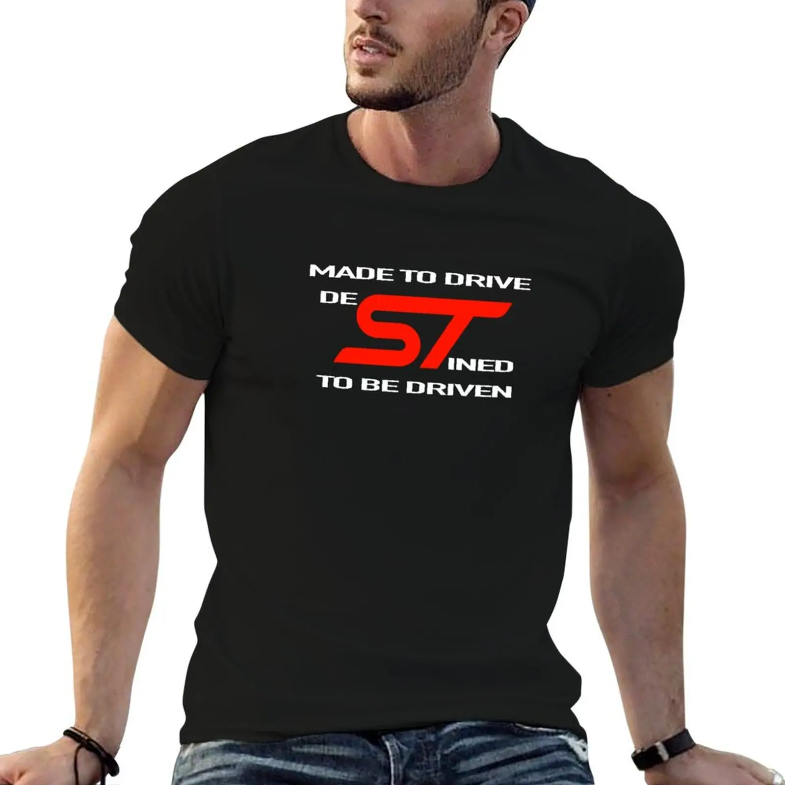 Motorsport ST Car Drive Driven T-Shirt Daily Work Short Sleeve Top