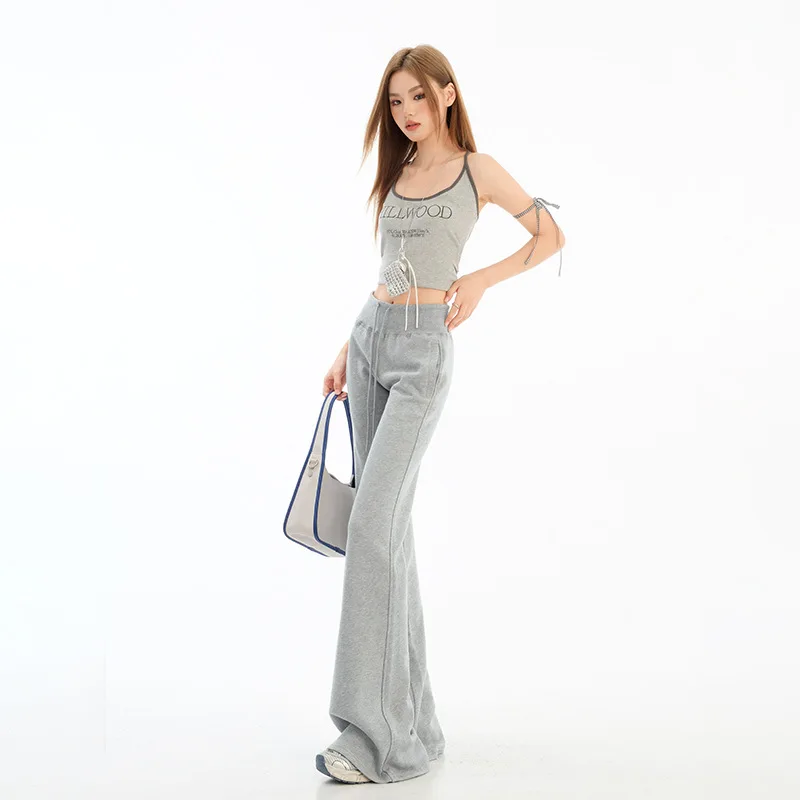 25 نمط جديد كسول ونقي ومتعدد الاستخدامات لرفع الخصر فضفاض يتحرك على الأرض بنطال رياضي غير رسمي متوهج للنساء