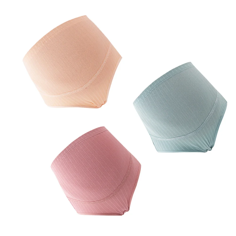 

3Pcs Cotton Maternity High Waist Panties Xl Adjustable Pregnant Women Over Belly Support Soft Breathable Pregnancy Underwear